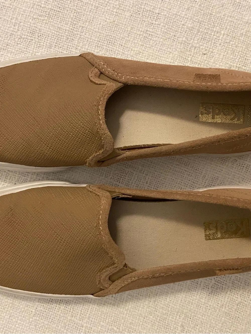 Keds Casual Slip-On Sneakers in Taupe/Brown Women’s Size 9